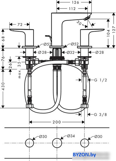 Смеситель Hansgrohe Talis E 71733700 Смеситель Hansgrohe Talis E 71733700