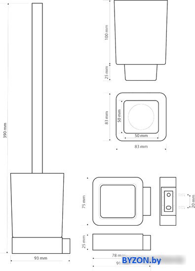 Ершик для унитаза Bemeta Solo 139113142 Ершик для унитаза Bemeta Solo 139113142