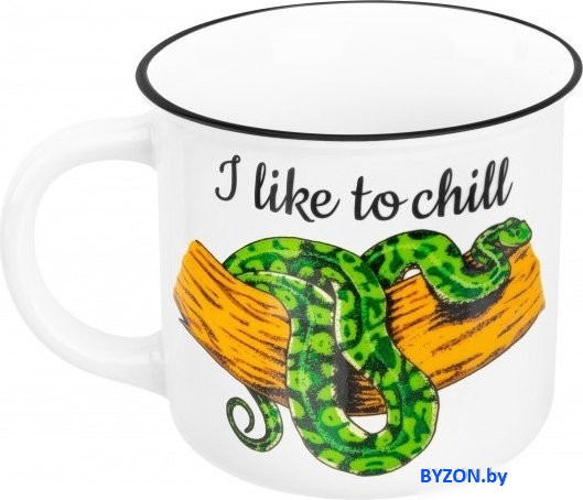 Чашка Elan Gallery Змея I like to chill 880222 Чашка Elan Gallery Змея I like to chill 880222