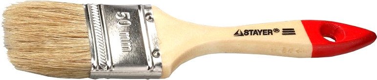 Кисть малярная Stayer Standard Universal 0101-050 плоская (50мм, светлая натуральная щетина) Кисть малярная Stayer Standard Universal 0101-050 плоская (50мм, светлая натуральная щетина)