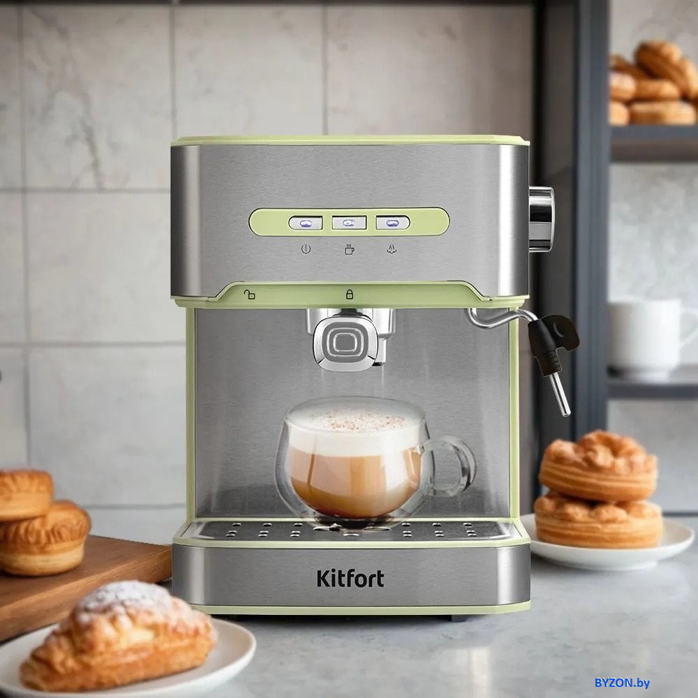 Рожковая кофеварка Kitfort KT-7442 Рожковая кофеварка Kitfort KT-7442