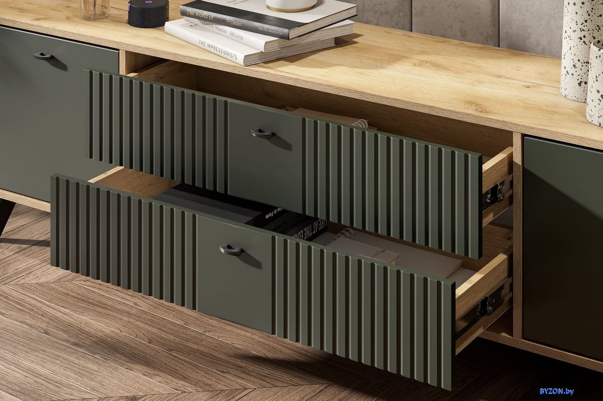 Тумба SV-Мебель МС Милан К (дуб золотой/олива софт) Тумба SV-Мебель МС Милан К (дуб золотой/олива софт)