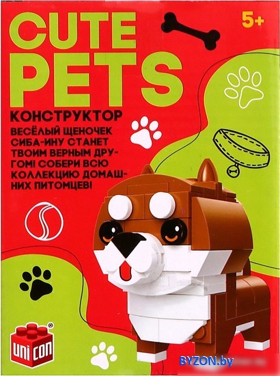 Конструктор Unicon Cute pets 9278945 Сиба-Ину Конструктор Unicon Cute pets 9278945 Сиба-Ину