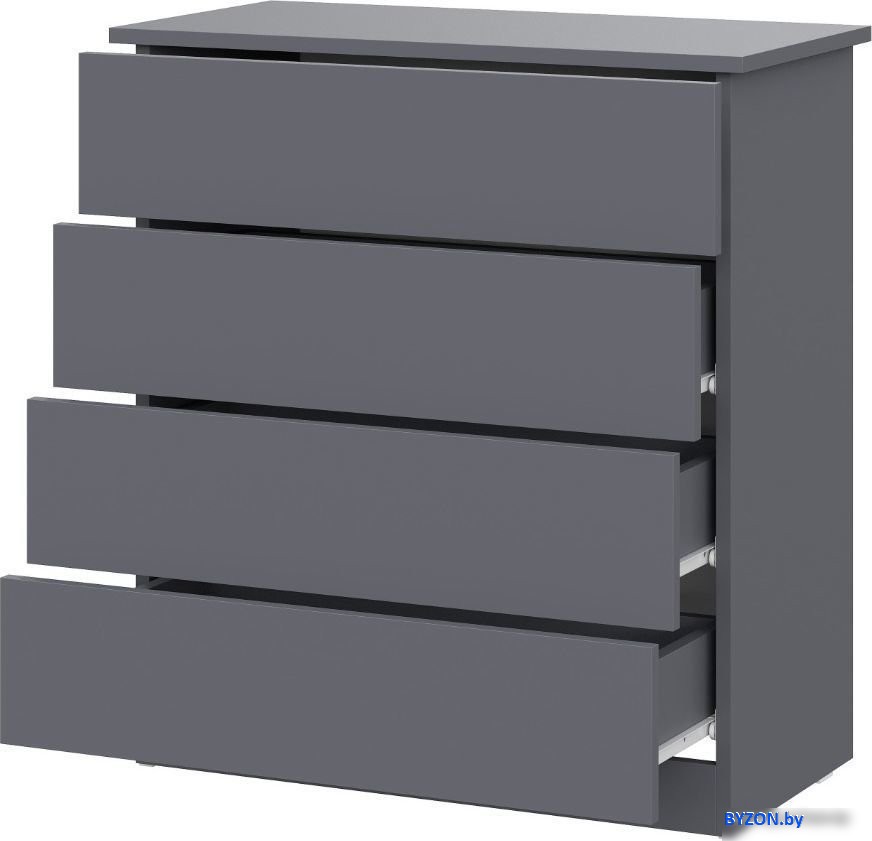 Комод Mio Tesoro КМ 4 (графит серый) Комод Mio Tesoro КМ 4 (графит серый)