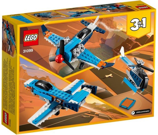 Конструктор LEGO Creator 31099 Винтовой самолёт Конструктор LEGO Creator 31099 Винтовой самолёт