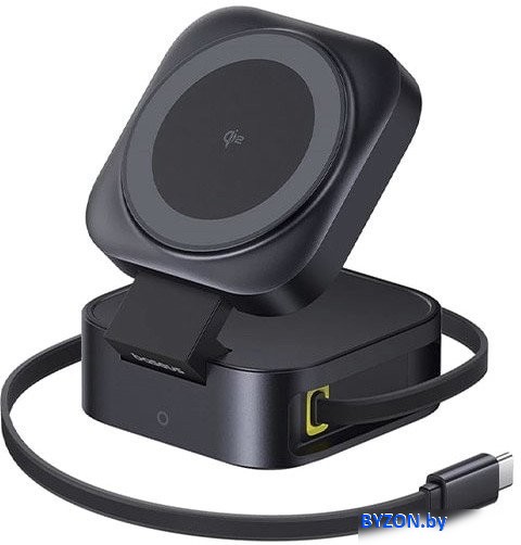 Сетевое зарядное Baseus PicoGo Series 2-in-1 Magnetic Wireless Charger Qi2 67W P10276800123-00 (черный) Сетевое зарядное Baseus PicoGo Series 2-in-1 Magnetic Wireless Charger Qi2 67W P10276800123-00 (черный)