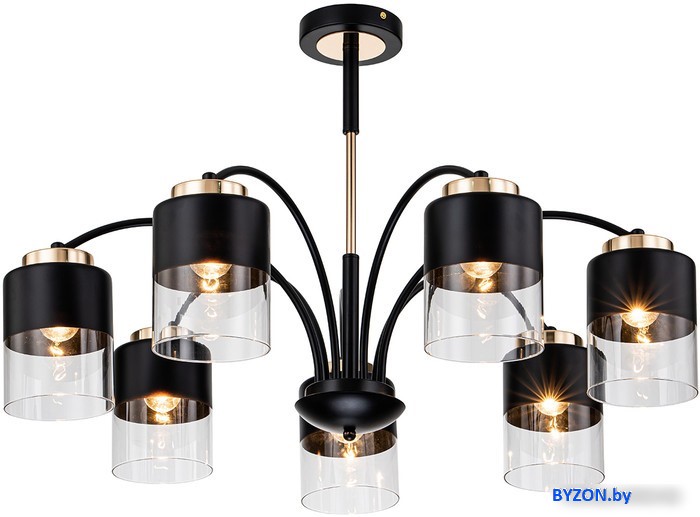 Люстра средней высоты Escada 2121/7P (черный/золото) Люстра средней высоты Escada 2121/7P (черный/золото)