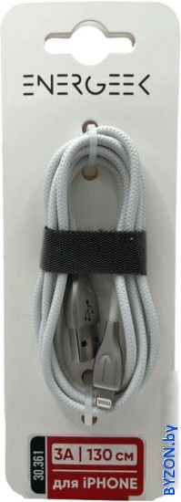 Кабель Atomic Energeek-Storm 30.361 USB Type-A - Lightning (1.3 м, белый) Кабель Atomic Energeek-Storm 30.361 USB Type-A - Lightning (1.3 м, белый)