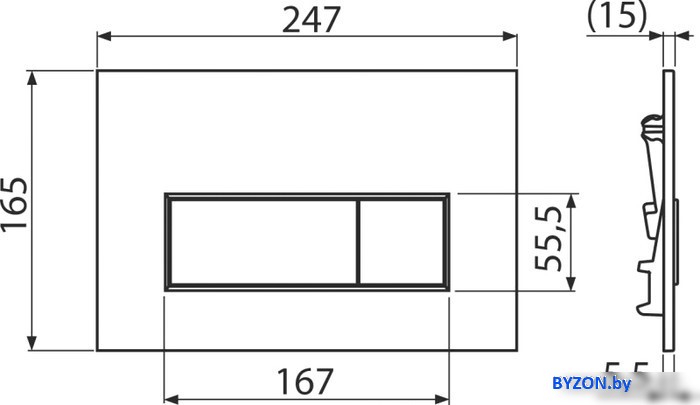Панель смыва Alcaplast Thin M57-N-M (nickel-мат) Панель смыва Alcaplast Thin M57-N-M (nickel-мат)