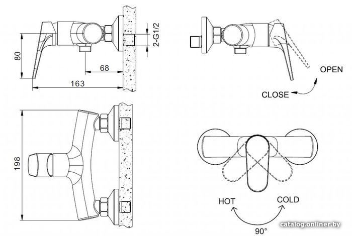 Смеситель Bravat F9191238CP-01-RUS Смеситель Bravat F9191238CP-01-RUS