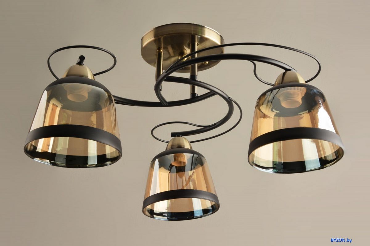 Люстра средней высоты Mirastyle BL-7605/3 AB+BK Люстра средней высоты Mirastyle BL-7605/3 AB+BK