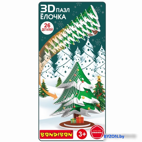 3Д-пазл Bondibon Елочка ВВ5641 3Д-пазл Bondibon Елочка ВВ5641