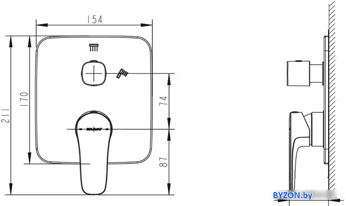 Смеситель Bravat Sourse PB8173218CP-2-ENG Смеситель Bravat Sourse PB8173218CP-2-ENG