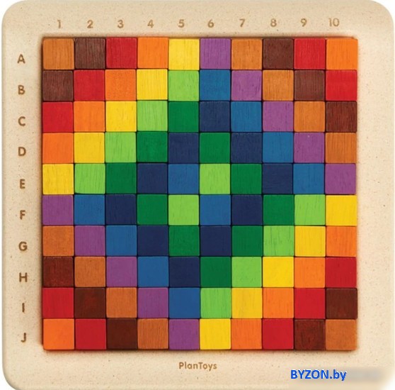Кубики Plan Toys Счеты-мозайка 5468 Кубики Plan Toys Счеты-мозайка 5468