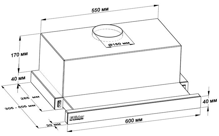 Кухонная вытяжка Backer TH60L-2F70-SS Кухонная вытяжка Backer TH60L-2F70-SS