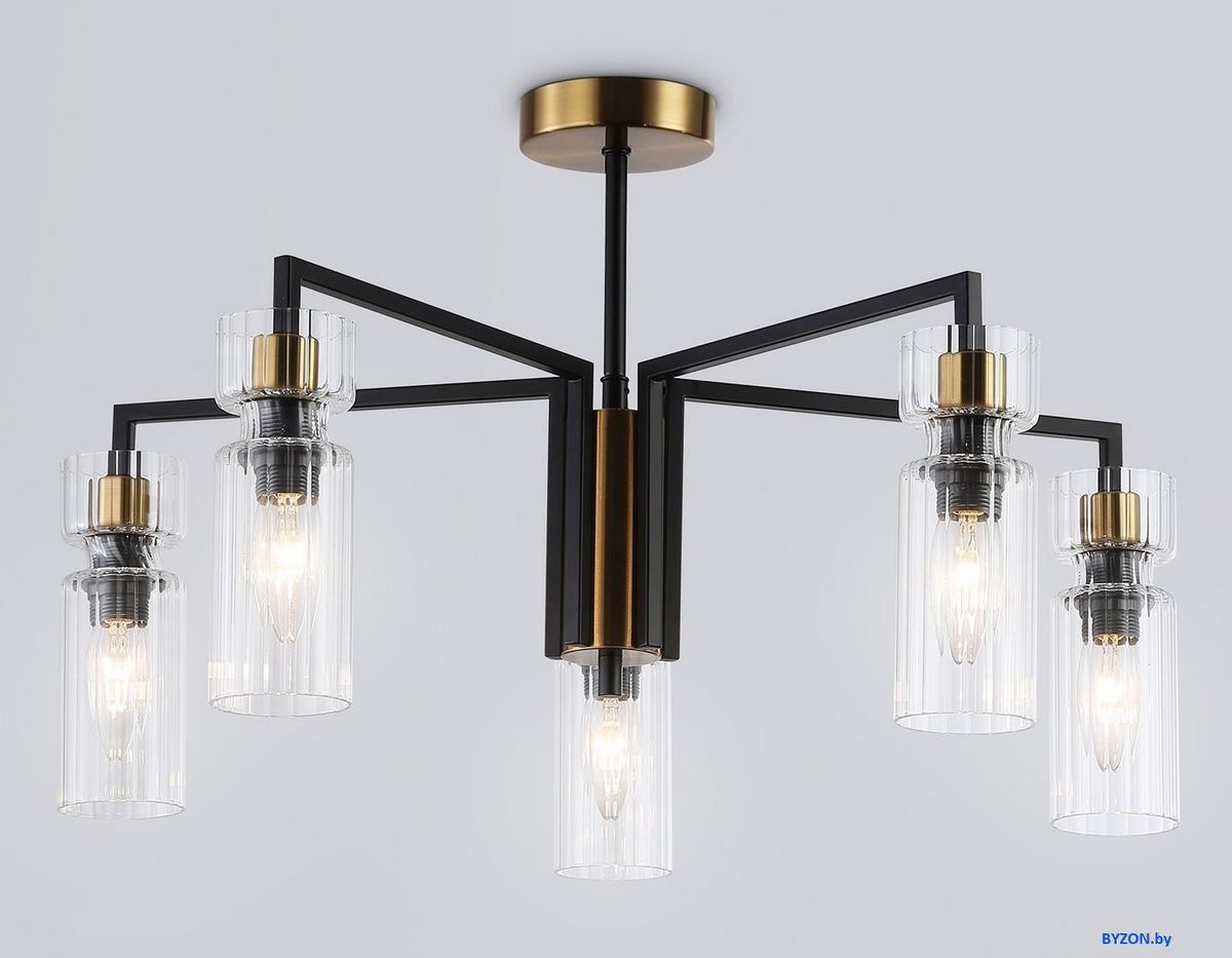 Подвесная люстра Ambrella LH56113/5 BK/BS/CL (черный/латунь/прозрачный) Подвесная люстра Ambrella LH56113/5 BK/BS/CL (черный/латунь/прозрачный)