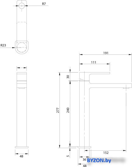 Смеситель Omnires Baretti BA7812 BL Смеситель Omnires Baretti BA7812 BL