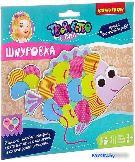 Шнуровка Bondibon Рыба ВВ2636 Шнуровка Bondibon Рыба ВВ2636