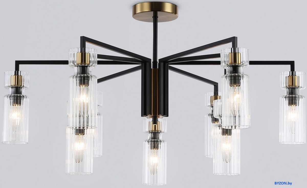Подвесная люстра Ambrella LH56117/9 BK/BS/CL (черный/латунь/прозрачный) Подвесная люстра Ambrella LH56117/9 BK/BS/CL (черный/латунь/прозрачный)