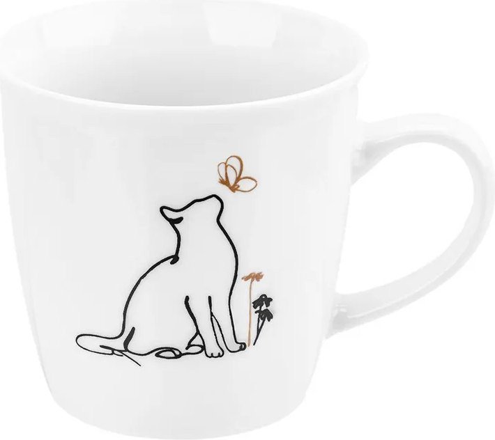 Кружка Elan Gallery Кот и бабочка 230243 (New Bone China) Кружка Elan Gallery Кот и бабочка 230243 (New Bone China)