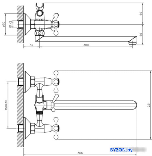 Смеситель Decoroom DR53043 Смеситель Decoroom DR53043