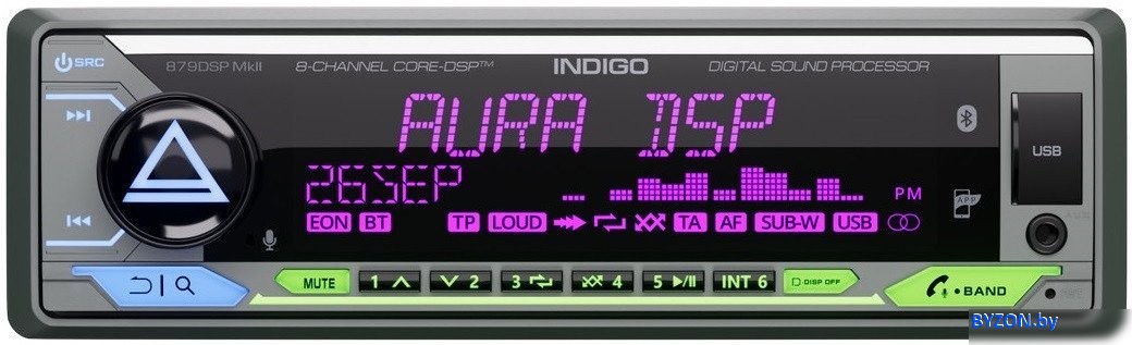 USB-магнитола Aura Indigo-879DSP MKII USB-магнитола Aura Indigo-879DSP MKII