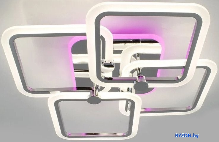 Припотолочная люстра Estares Like RGB 120W 5Q-APP-560x560x100-CHROME/WHITE-220-IP20 Припотолочная люстра Estares Like RGB 120W 5Q-APP-560x560x100-CHROME/WHITE-220-IP20
