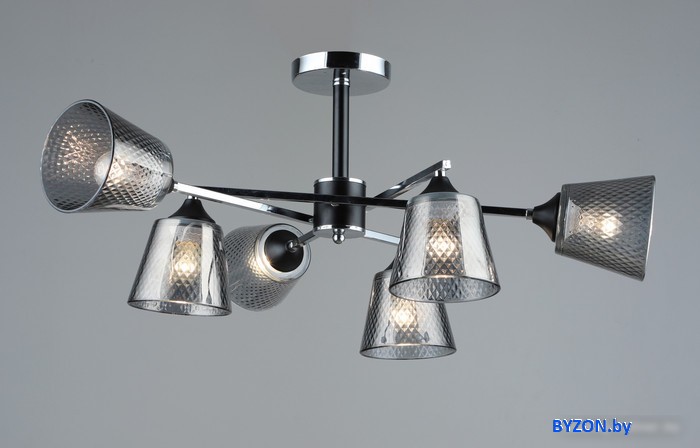 Люстра средней высоты Mirastyle SX-N-4081/6 CH+BK Люстра средней высоты Mirastyle SX-N-4081/6 CH+BK