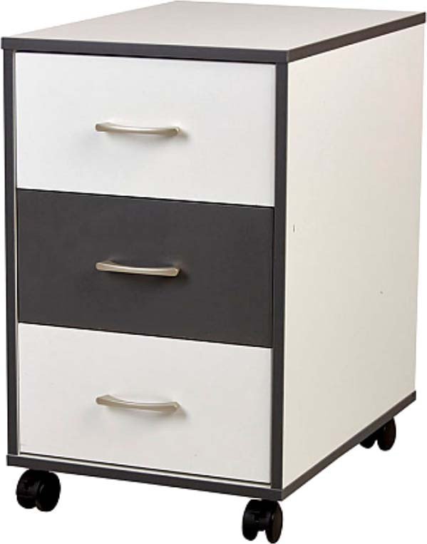 Тумба Polini Kids Mirum с ящиками на колесах 40x55 0002740.166 (белый/графит) Тумба Polini Kids Mirum с ящиками на колесах 40x55 0002740.166 (белый/графит)