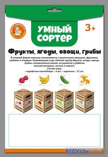 Сортер Десятое королевство Фрукты, ягоды, овощи, грибы 04718 Сортер Десятое королевство Фрукты, ягоды, овощи, грибы 04718