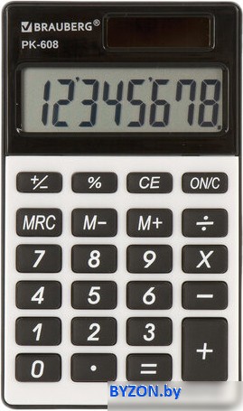Калькулятор BRAUBERG PK-608 250518 (серебристый) Калькулятор BRAUBERG PK-608 250518 (серебристый)