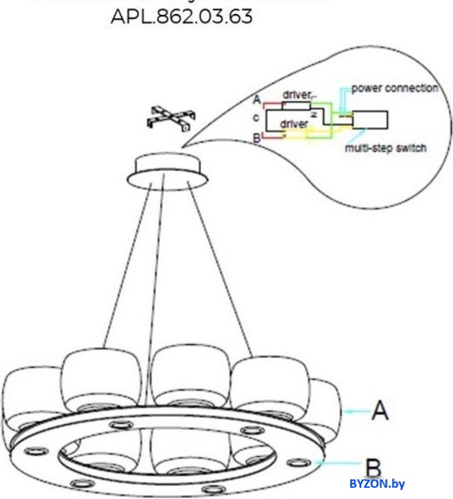 Подвесная люстра Aployt APL.862.03.63 Подвесная люстра Aployt APL.862.03.63