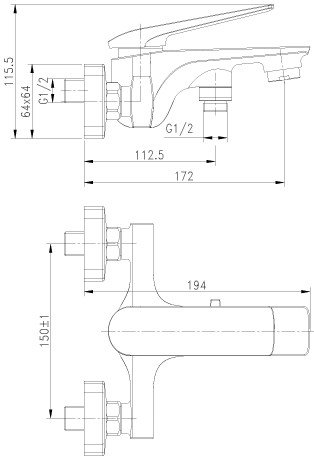 Смеситель Lemark Allegro LM5914CW Смеситель Lemark Allegro LM5914CW