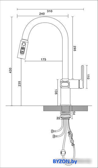 Смеситель Esko K15B LED (черный) Смеситель Esko K15B LED (черный)
