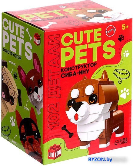 Конструктор Unicon Cute pets 9278945 Сиба-Ину Конструктор Unicon Cute pets 9278945 Сиба-Ину