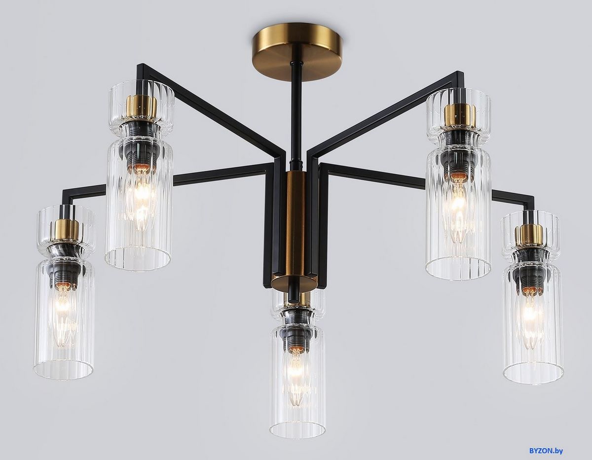 Подвесная люстра Ambrella LH56113/5 BK/BS/CL (черный/латунь/прозрачный) Подвесная люстра Ambrella LH56113/5 BK/BS/CL (черный/латунь/прозрачный)