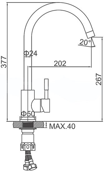 Смеситель Ledeme H98 L4998Y-3 Смеситель Ledeme H98 L4998Y-3