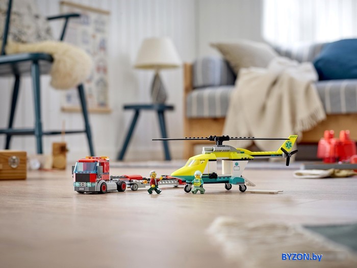 Конструктор LEGO City 60343 Грузовик для спасательного вертолета Конструктор LEGO City 60343 Грузовик для спасательного вертолета