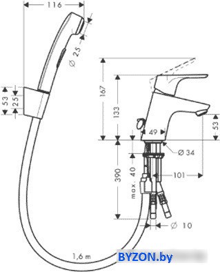 Смеситель Hansgrohe Focus E2 (31926 000) Смеситель Hansgrohe Focus E2 (31926 000)