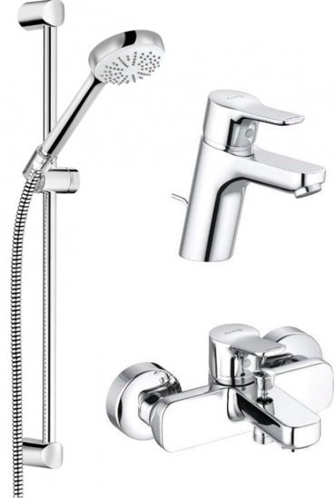 Комплект смесителей Kludi Pure Easy 376850565 Комплект смесителей Kludi Pure Easy 376850565