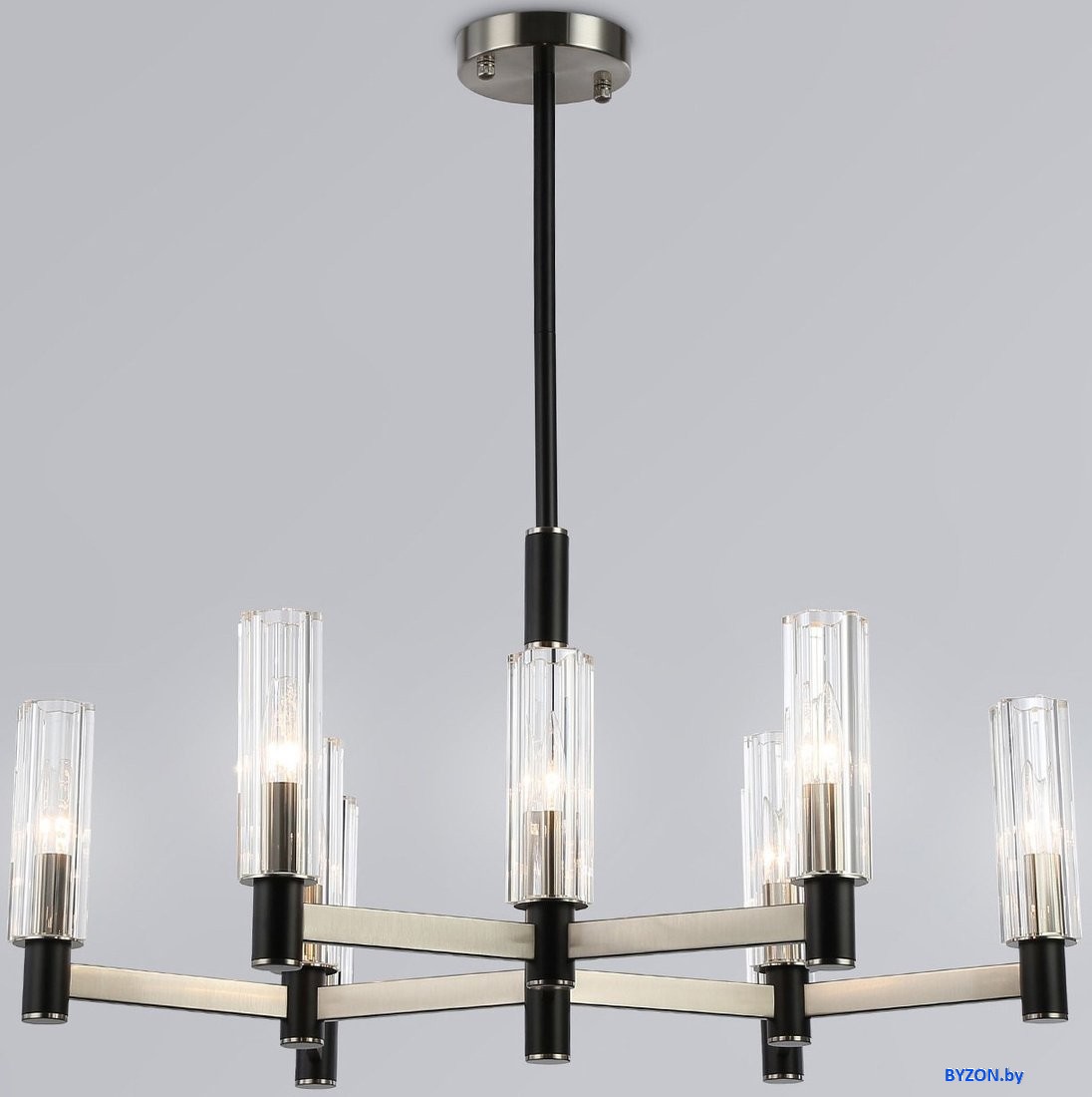 Подвесная люстра Ambrella LH55503/9 SN/BK/CL (сатин никель/черный/прозрачный) Подвесная люстра Ambrella LH55503/9 SN/BK/CL (сатин никель/черный/прозрачный)
