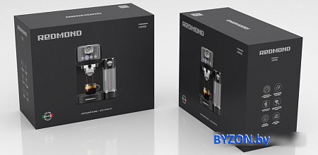 Рожковая кофеварка Redmond CM702 (черный/хром) Рожковая кофеварка Redmond CM702 (черный/хром)