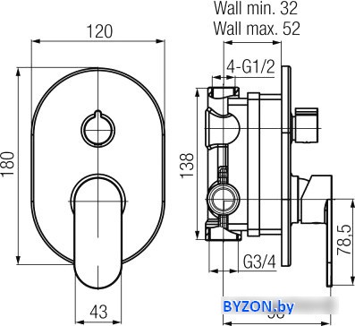 Смеситель Valvex Tube 2408640 Смеситель Valvex Tube 2408640