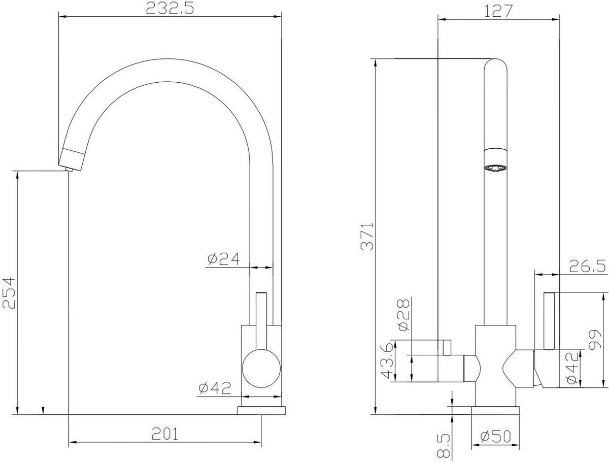 Смеситель Ekko E4307 Смеситель Ekko E4307