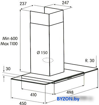 Кухонная вытяжка Jetair Molly P 90 INX (PRF0004050) Кухонная вытяжка Jetair Molly P 90 INX (PRF0004050)