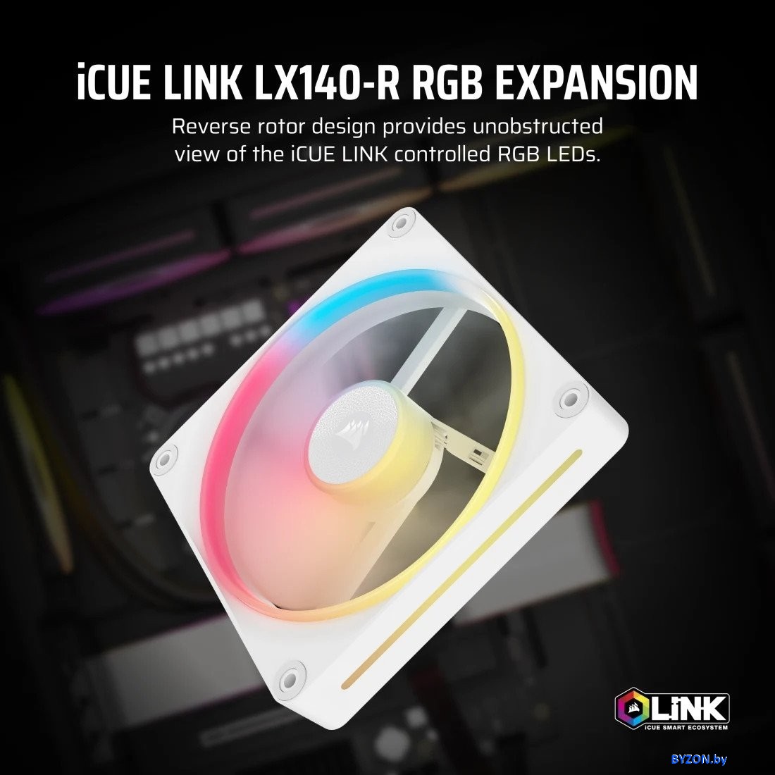 Вентилятор для корпуса Corsair iCUE LINK LX140R RGB Reverse CO-9051055-WW Вентилятор для корпуса Corsair iCUE LINK LX140R RGB Reverse CO-9051055-WW