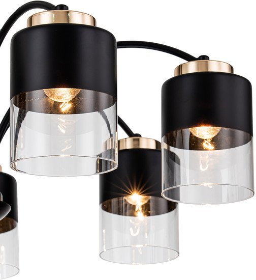 Люстра средней высоты Escada 2121/7P (черный/золото) Люстра средней высоты Escada 2121/7P (черный/золото)