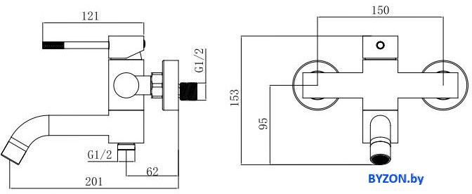 Смеситель Voda Vessel VSL54B Смеситель Voda Vessel VSL54B