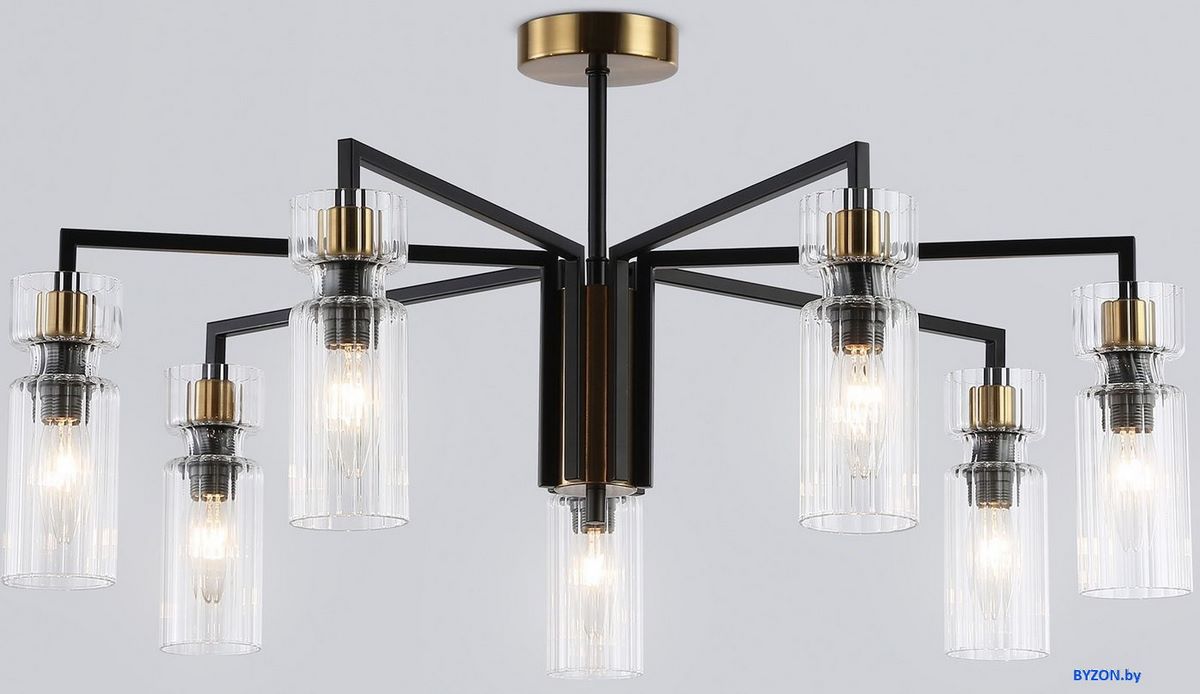Подвесная люстра Ambrella LH56115/7 BK/BS/CL (черный/латунь/прозрачный) Подвесная люстра Ambrella LH56115/7 BK/BS/CL (черный/латунь/прозрачный)