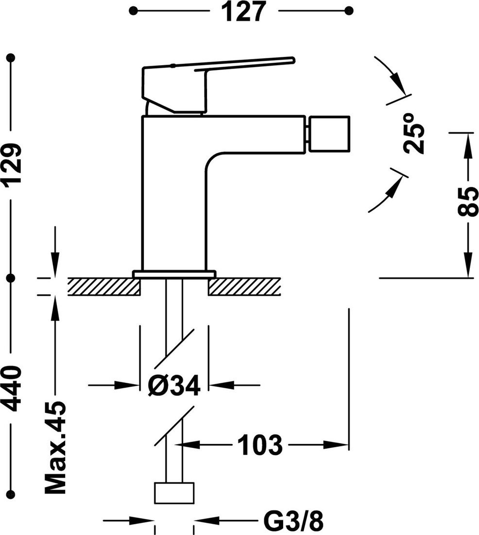 Смеситель Tres Project 21112001 Смеситель Tres Project 21112001